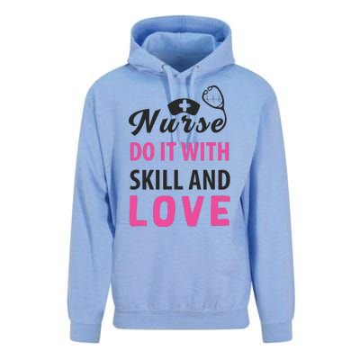 Nurses Do It With Skill And Love Unisex Surf Hoodie