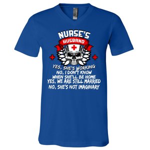 Nurse's Husband V-Neck T-Shirt