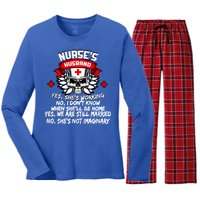 Nurse's Husband Women's Long Sleeve Flannel Pajama Set 