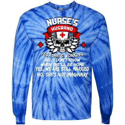 Nurse's Husband Tie-Dye Long Sleeve Shirt