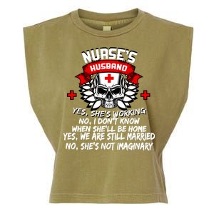 Nurse's Husband Garment-Dyed Women's Muscle Tee