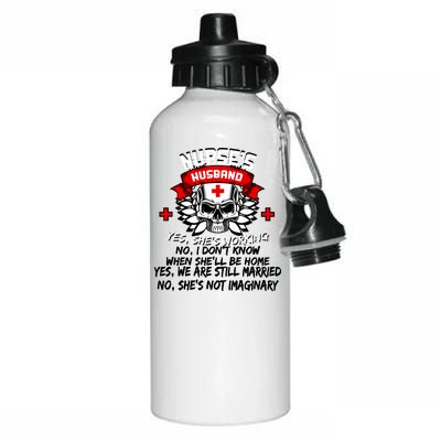 Nurse's Husband Aluminum Water Bottle 