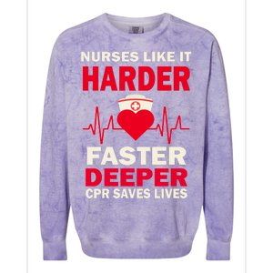 Nurses Like It CPR Save Lives Colorblast Crewneck Sweatshirt