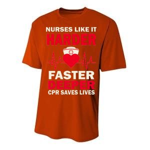 Nurses Like It CPR Save Lives Performance Sprint T-Shirt