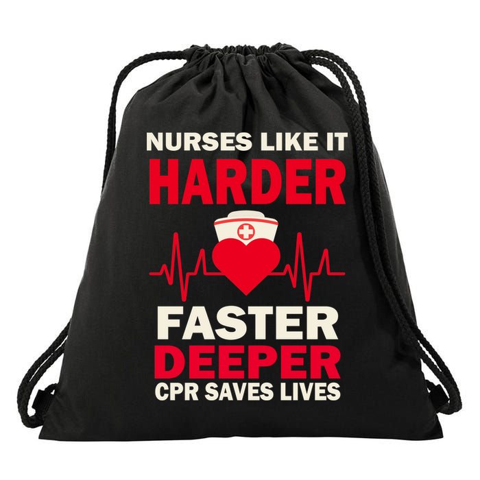 Nurses Like It CPR Save Lives Drawstring Bag