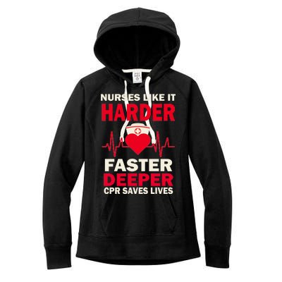 Nurses Like It CPR Save Lives Women's Fleece Hoodie