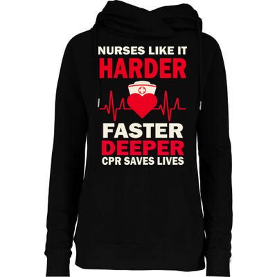 Nurses Like It CPR Save Lives Womens Funnel Neck Pullover Hood