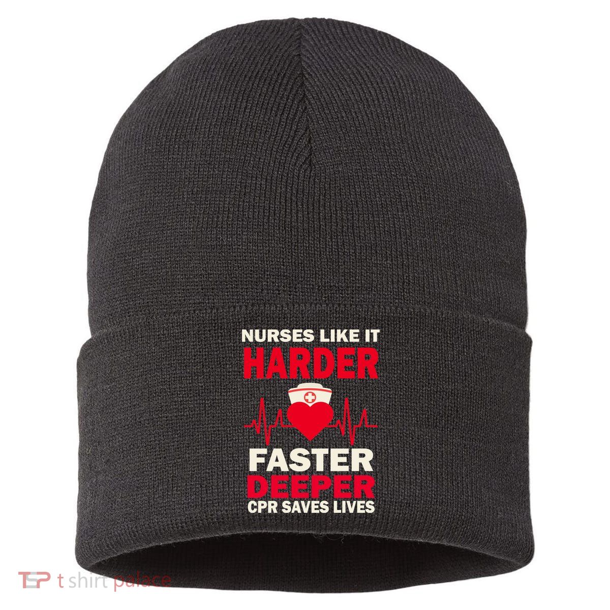 Nurses Like It CPR Save Lives Sustainable Knit Beanie