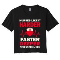 Nurses Like It CPR Save Lives Women's Crop Top Tee