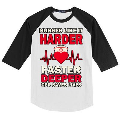 Nurses Like It CPR Save Lives Kids Colorblock Raglan Jersey