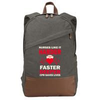 Nurses Like It CPR Save Lives Cotton Canvas Backpack