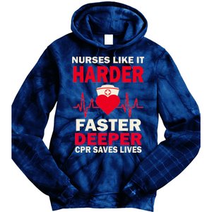 Nurses Like It CPR Save Lives Tie Dye Hoodie