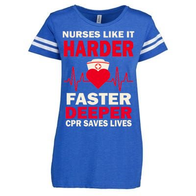 Nurses Like It CPR Save Lives Enza Ladies Jersey Football T-Shirt