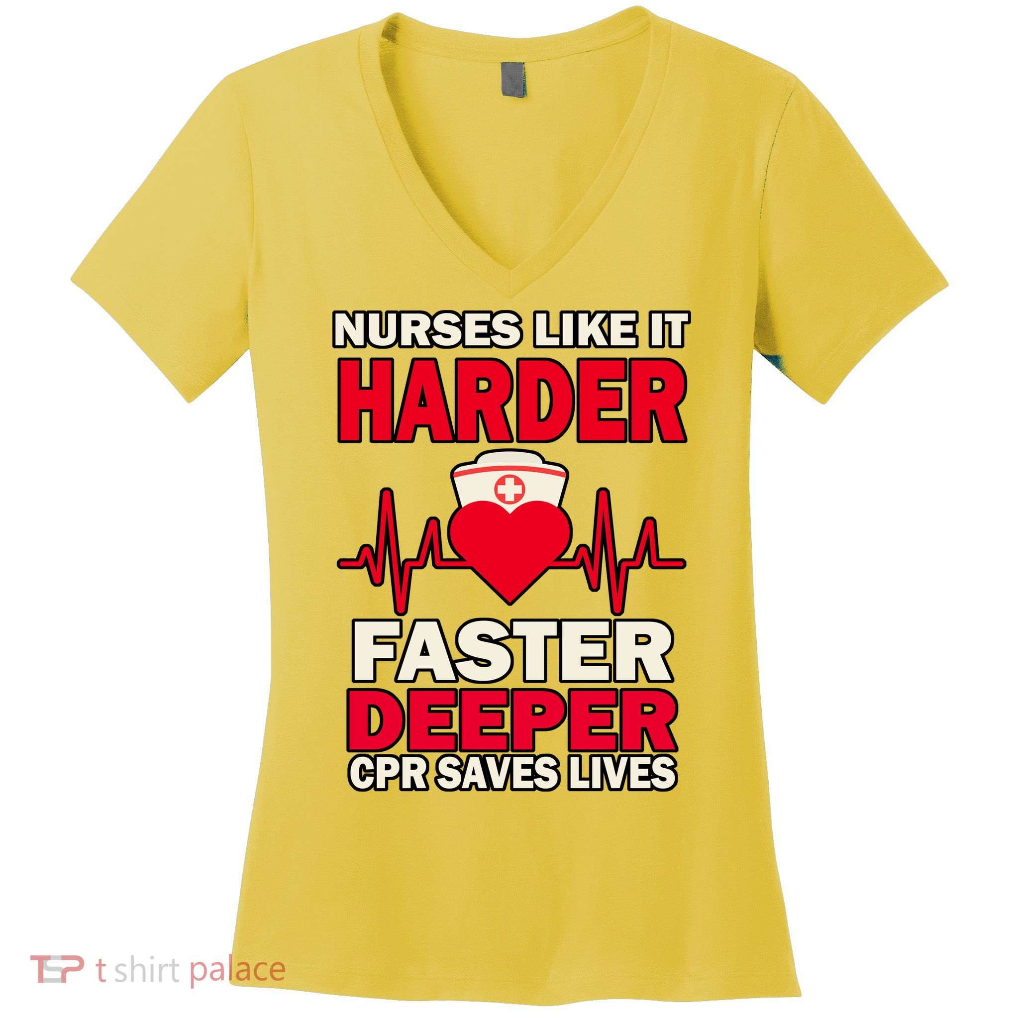 Nurses Like It CPR Save Lives Women's V-Neck T-Shirt