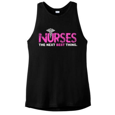 Nurses The Next Best Thing Ladies PosiCharge Tri-Blend Wicking Tank