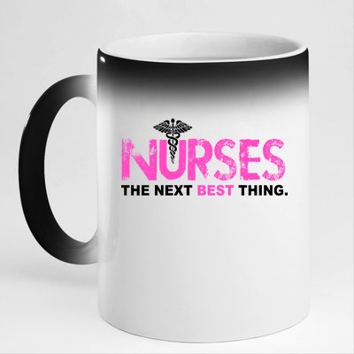 Nurses The Next Best Thing 11oz Black Color Changing Mug