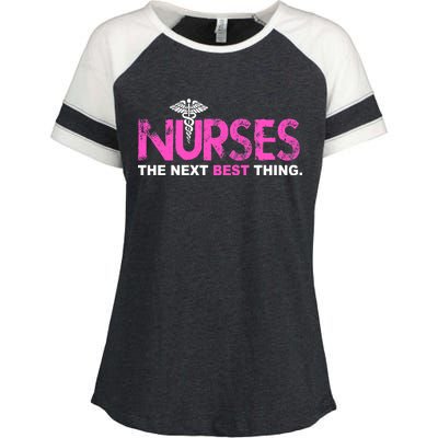 Nurses The Next Best Thing Enza Ladies Jersey Colorblock Tee