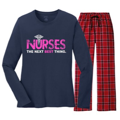 Nurses The Next Best Thing Women's Long Sleeve Flannel Pajama Set 