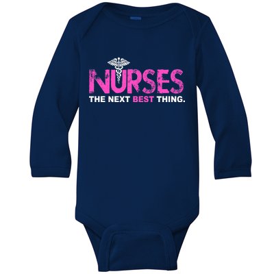 Nurses The Next Best Thing Baby Long Sleeve Bodysuit