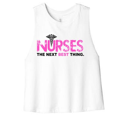 Nurses The Next Best Thing Women's Racerback Cropped Tank