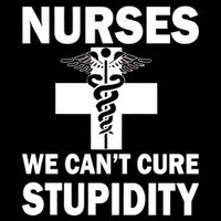 Nurses We Can't Cure Stupidity V-Neck T-Shirt