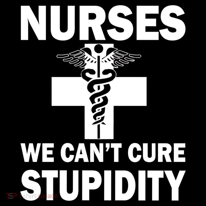 Nurses We Can't Cure Stupidity Drawstring Bag