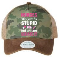 Nurses We Can't Fix Stupid But We Can Sedate It Legacy Tie Dye Trucker Hat