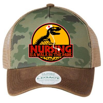 Nursing Is A Walk In The Park Funny Legacy Tie Dye Trucker Hat