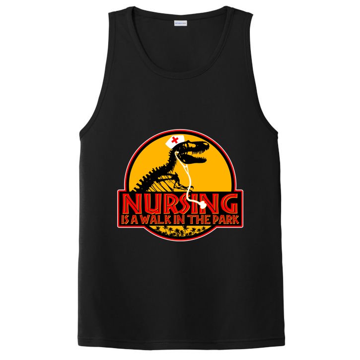 Nursing Is A Walk In The Park Funny PosiCharge Competitor Tank