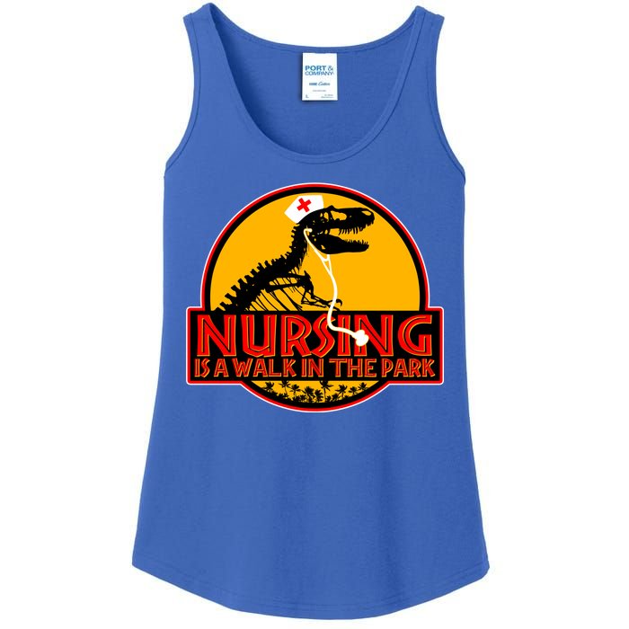 Nursing Is A Walk In The Park Funny Ladies Essential Tank