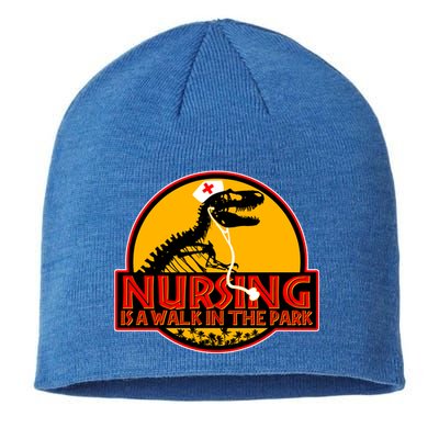 Nursing Is A Walk In The Park Funny Sustainable Beanie