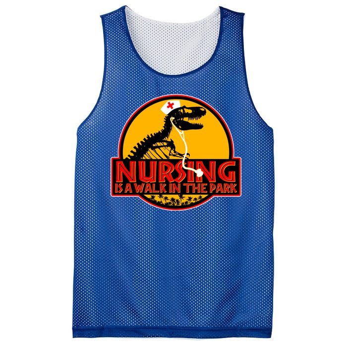 Nursing Is A Walk In The Park Funny Mesh Reversible Basketball Jersey Tank