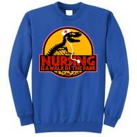 Nursing Is A Walk In The Park Funny Tall Sweatshirt