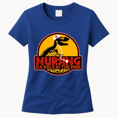 Nursing Is A Walk In The Park Funny Womens T-Shirt