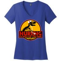 Nursing Is A Walk In The Park Funny Women's V-Neck T-Shirt