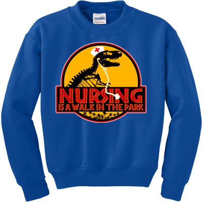 Nursing Is A Walk In The Park Funny Kids Sweatshirt