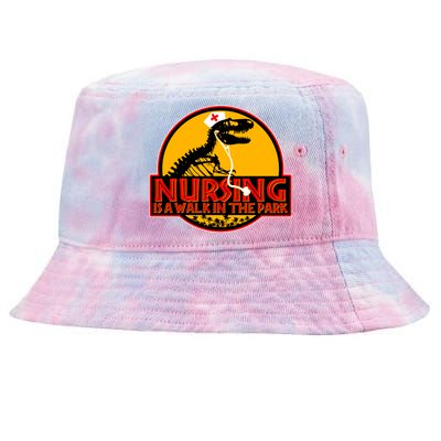 Nursing Is A Walk In The Park Funny Tie-Dyed Bucket Hat