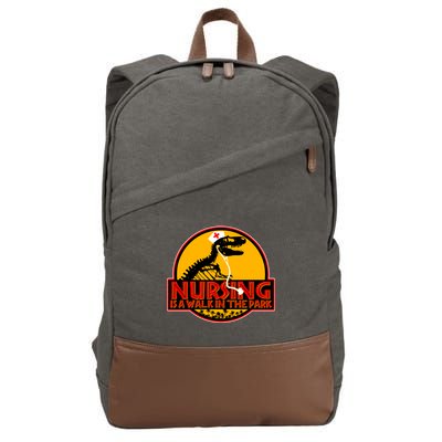 Nursing Is A Walk In The Park Funny Cotton Canvas Backpack