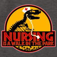 Nursing Is A Walk In The Park Funny Vector Backpack