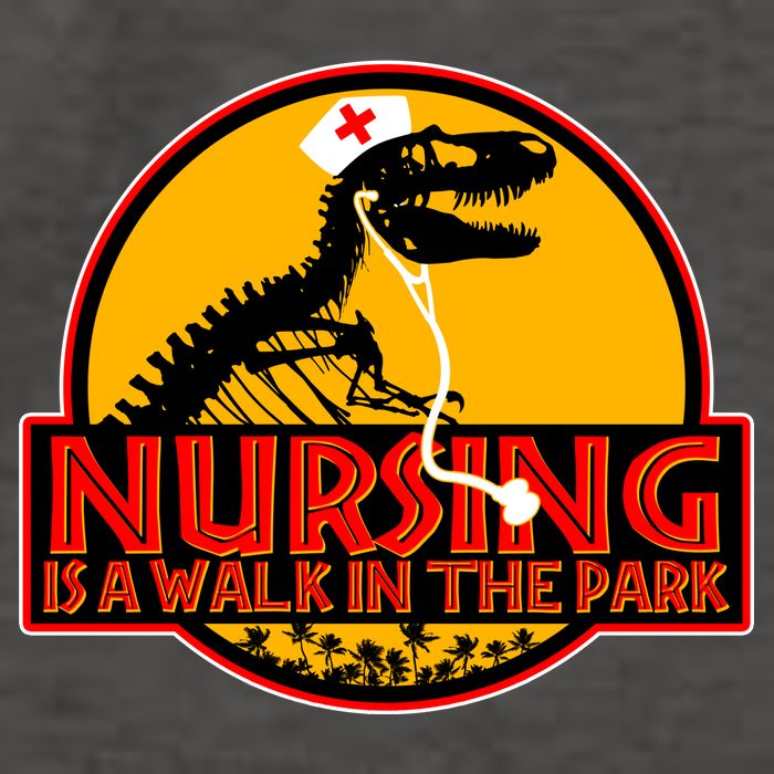 Nursing Is A Walk In The Park Funny Vector Backpack