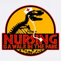 Nursing Is A Walk In The Park Funny Garment-Dyed Sweatshirt