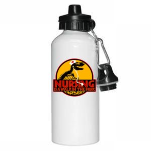 Nursing Is A Walk In The Park Funny Aluminum Water Bottle