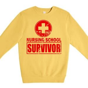 Nursing School Survivor Premium Crewneck Sweatshirt