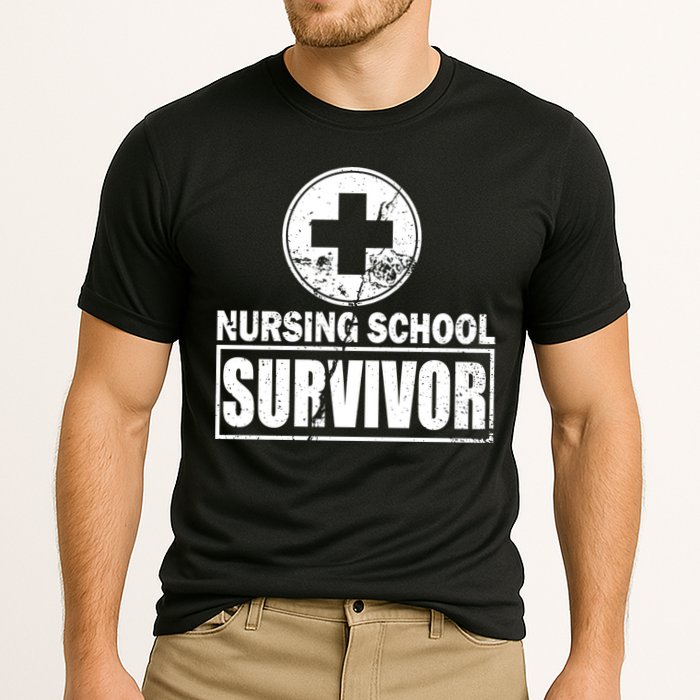 Nursing School Survivor Cooling Performance Crew T-Shirt