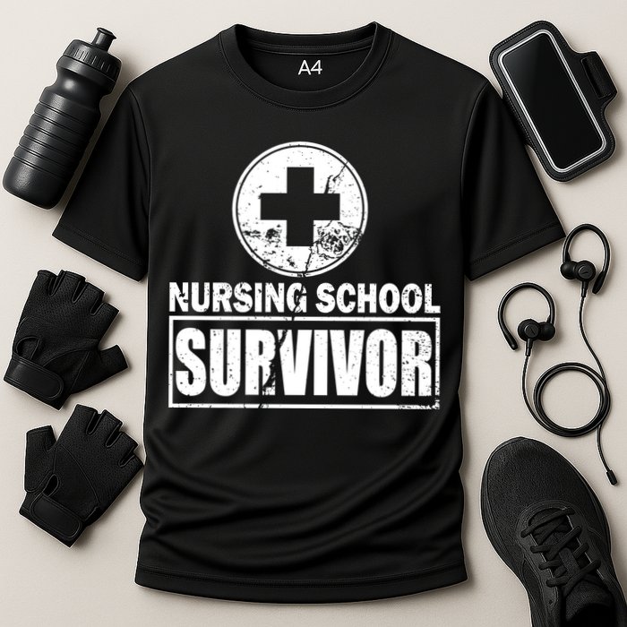 Nursing School Survivor Cooling Performance Crew T-Shirt