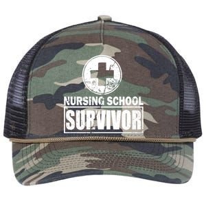 Nursing School Survivor Retro Rope Trucker Hat Cap