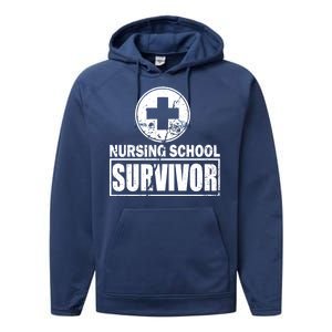 Nursing School Survivor Performance Fleece Hoodie