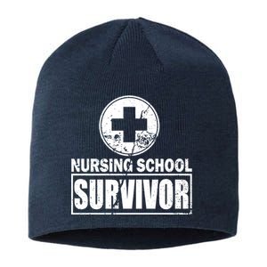 Nursing School Survivor Sustainable Beanie