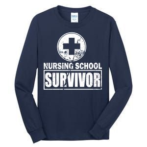 Nursing School Survivor Tall Long Sleeve T-Shirt