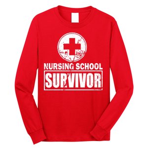 Nursing School Survivor Long Sleeve Shirt